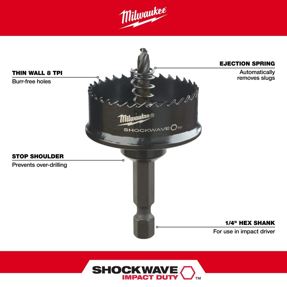 Milwaukee 49-22-4800 Thin Wall Hole Saw 3-Piece set