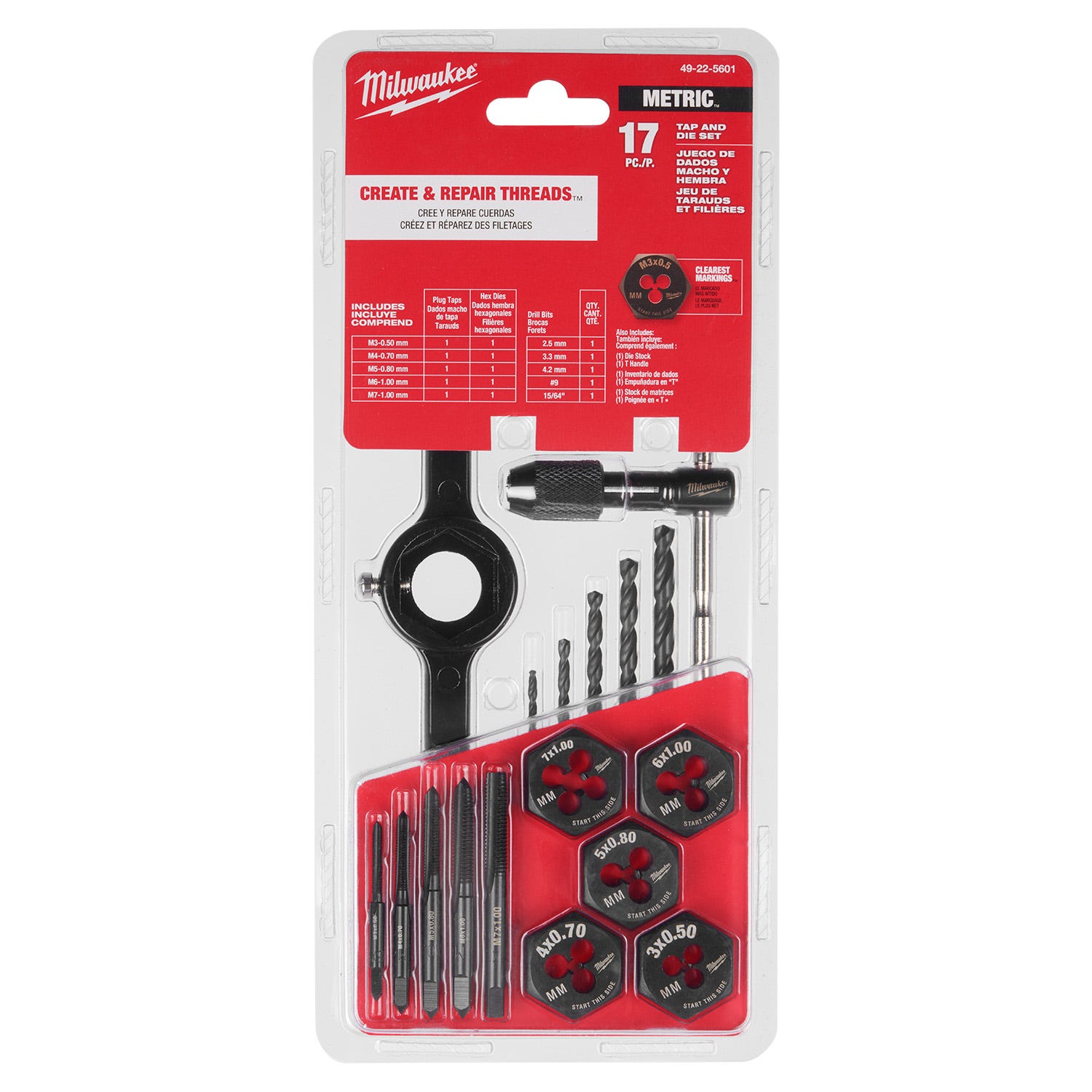 Milwaukee 49-22-5601 17PC Metric Tap and Die Set – Tool Nut