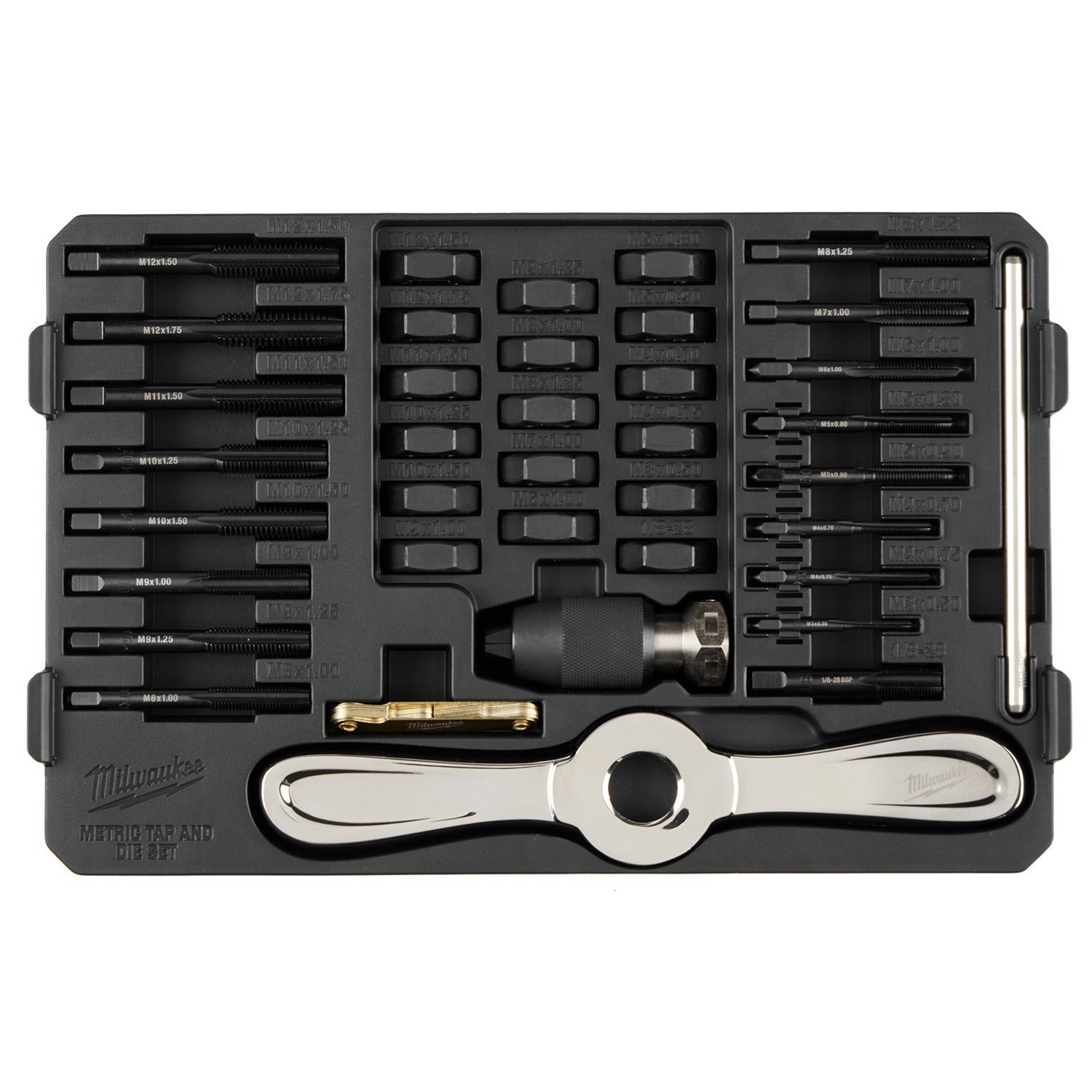 Milwaukee 49-22-5603 38PC Metric Tap & Die PACKOUT Set w/ Hex-LOK 2-in-1 Handle
