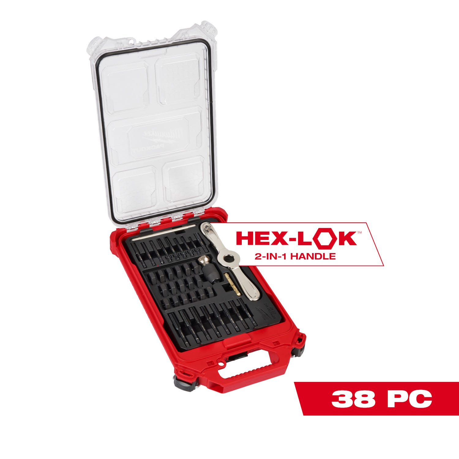 Milwaukee 49-22-5603 38PC Metric Tap & Die PACKOUT Set w/ Hex-LOK 2-in-1 Handle