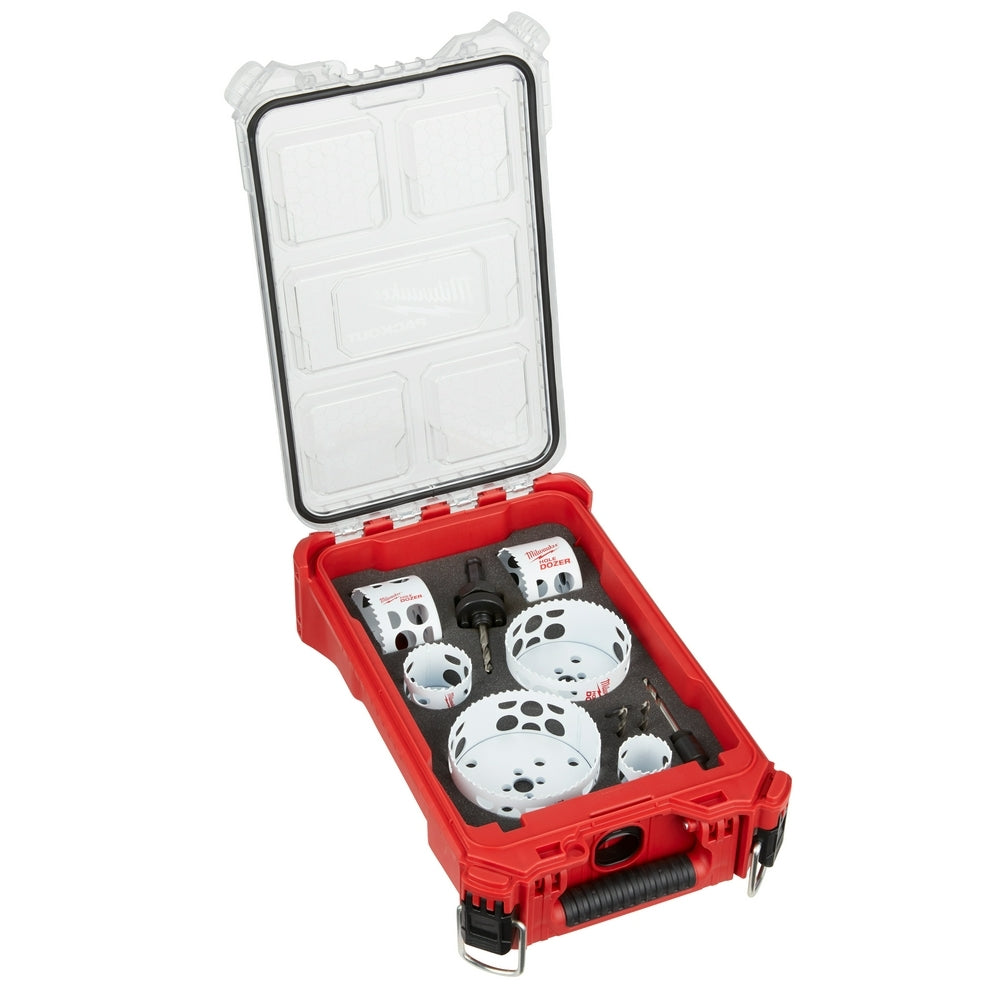 Milwaukee 49-22-5606 HOLE DOZER Bi-Metal Hole Saw Kit with PACKOUT Compact Organizer, 10-Piece Set
