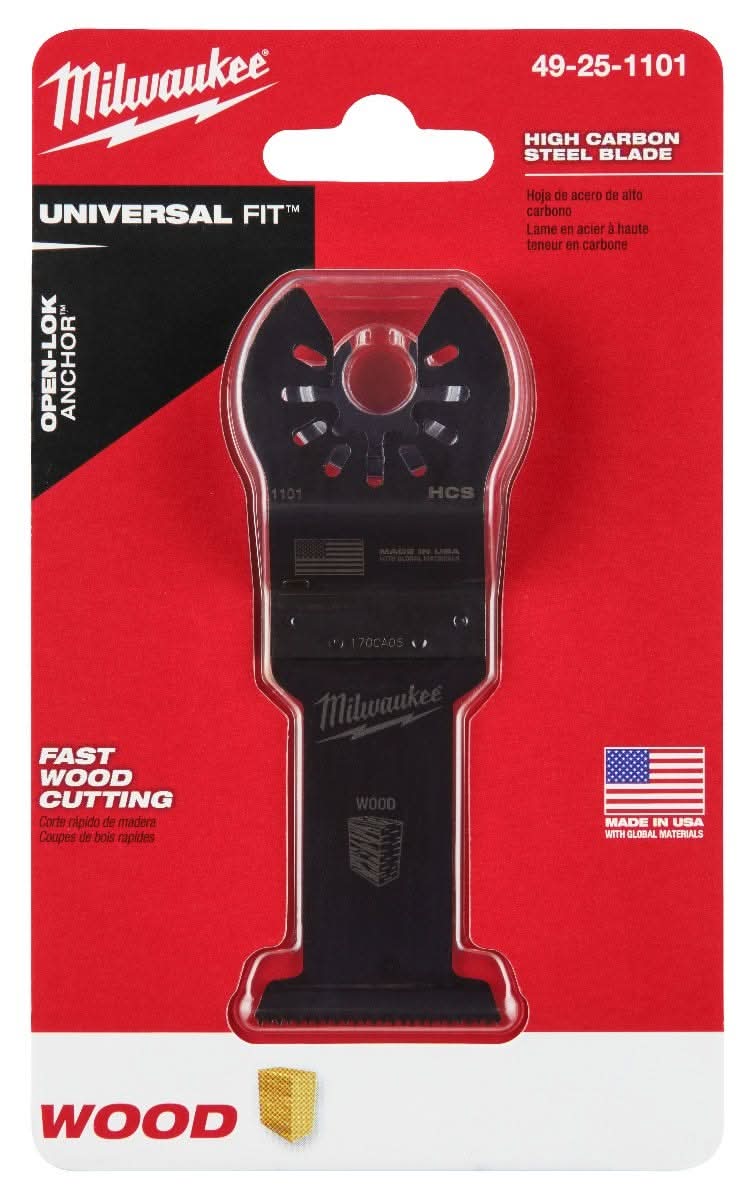 Milwaukee 49-25-1101 Open-Lok 1-3/8-Inch Hcs Wood Blade, 1-Pack