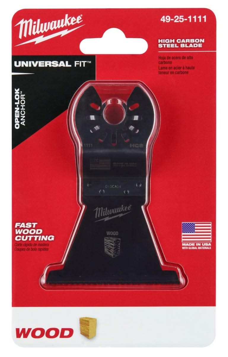 Milwaukee 49-25-1111 Open-Lok 2-1/2-Inch Hcs Wood Blade, 1-Pack