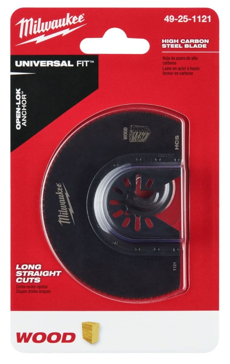 Milwaukee 49-25-1121 Open-Lok 3-1/2-Inch Hcs Segmented Wood Blade, 1-Pack
