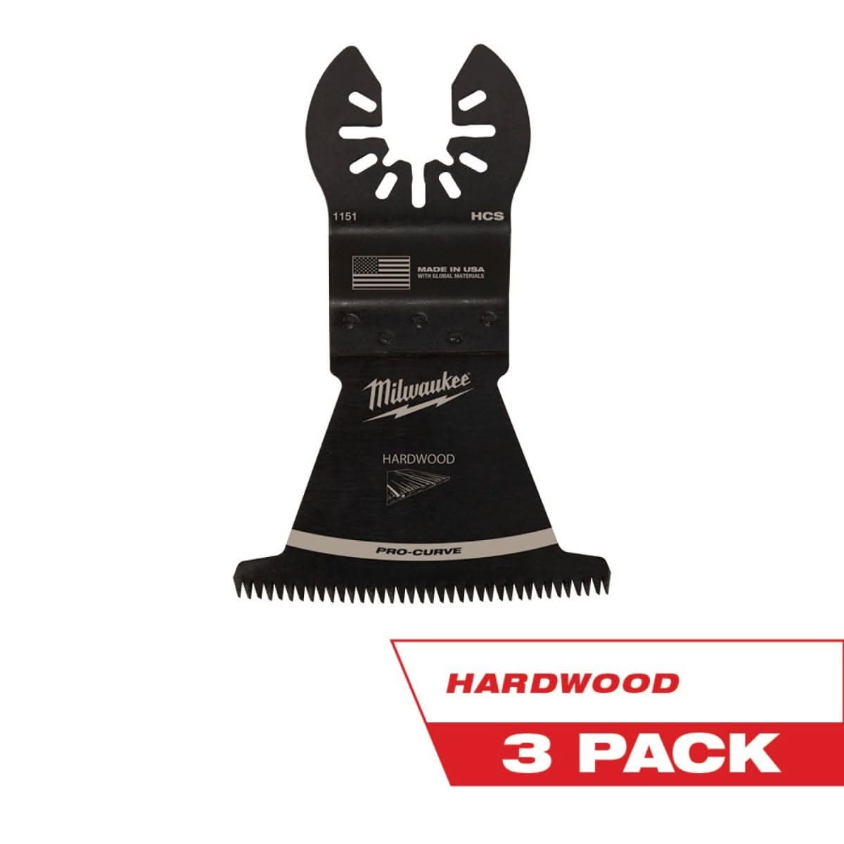 Milwaukee 49-25-1153 Open-Lok 2-1/2-Inch Hcs Japanese Tooth Pro-Curve Hardwood Blade, 3-Pack