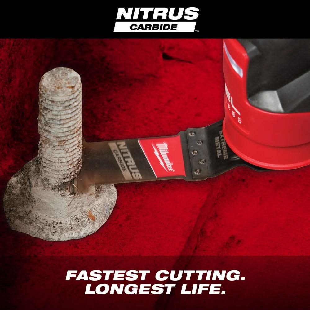 Milwaukee 49-25-1563 NITRUS CARBIDE Extreme Metal Universal Fit OPEN-LOK Multi-Tool Blade 3PK