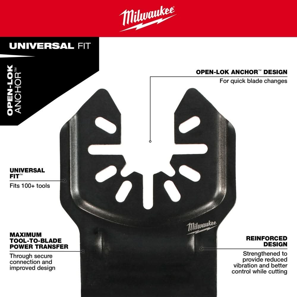 Milwaukee 49-25-1565 NITRUS CARBIDE Extreme Metal Universal Fit OPEN-LOK Multi-Tool Blade 5PK