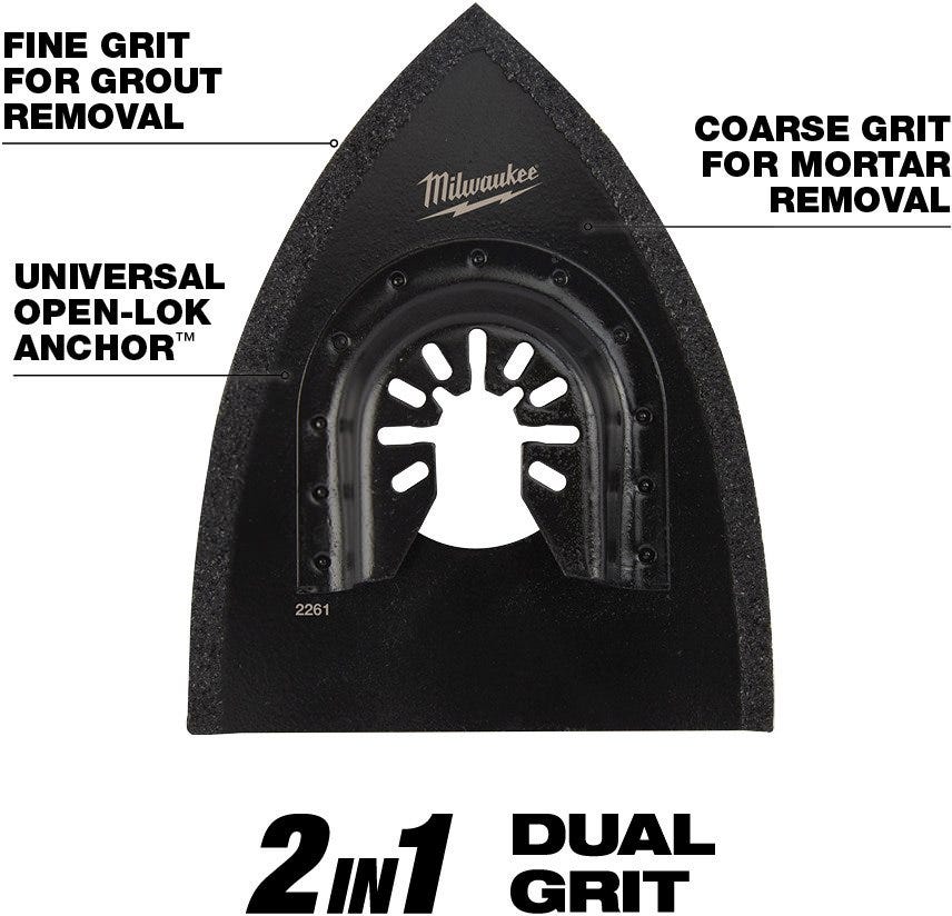 Milwaukee 49-25-2261 Open-Lok 2-In-1 Hybrid Carbide Grit Blade, 1