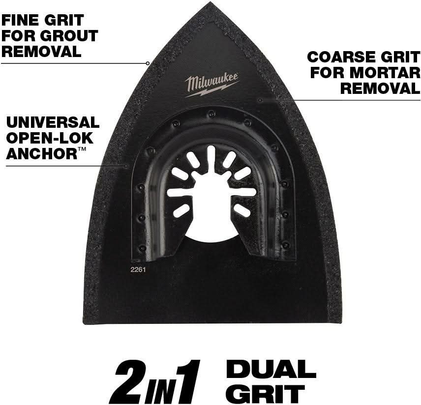 Milwaukee 49-25-2261 Open-Lok 2-In-1 Hybrid Carbide Grit Blade, 1-Pack