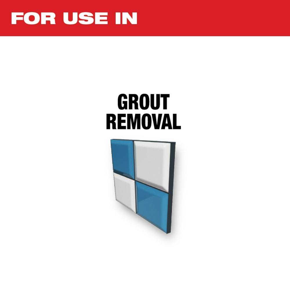 Milwaukee 49-25-2272 Milwaukee Universal Fit OPEN-LOK Diamond MAX Diamond Grit Grout Removal Multi-Tool Blade 1 PK