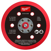 Milwaukee 49-36-2586 6" Pressure Sensitive Adhesive Sander Backing Pad - Firm