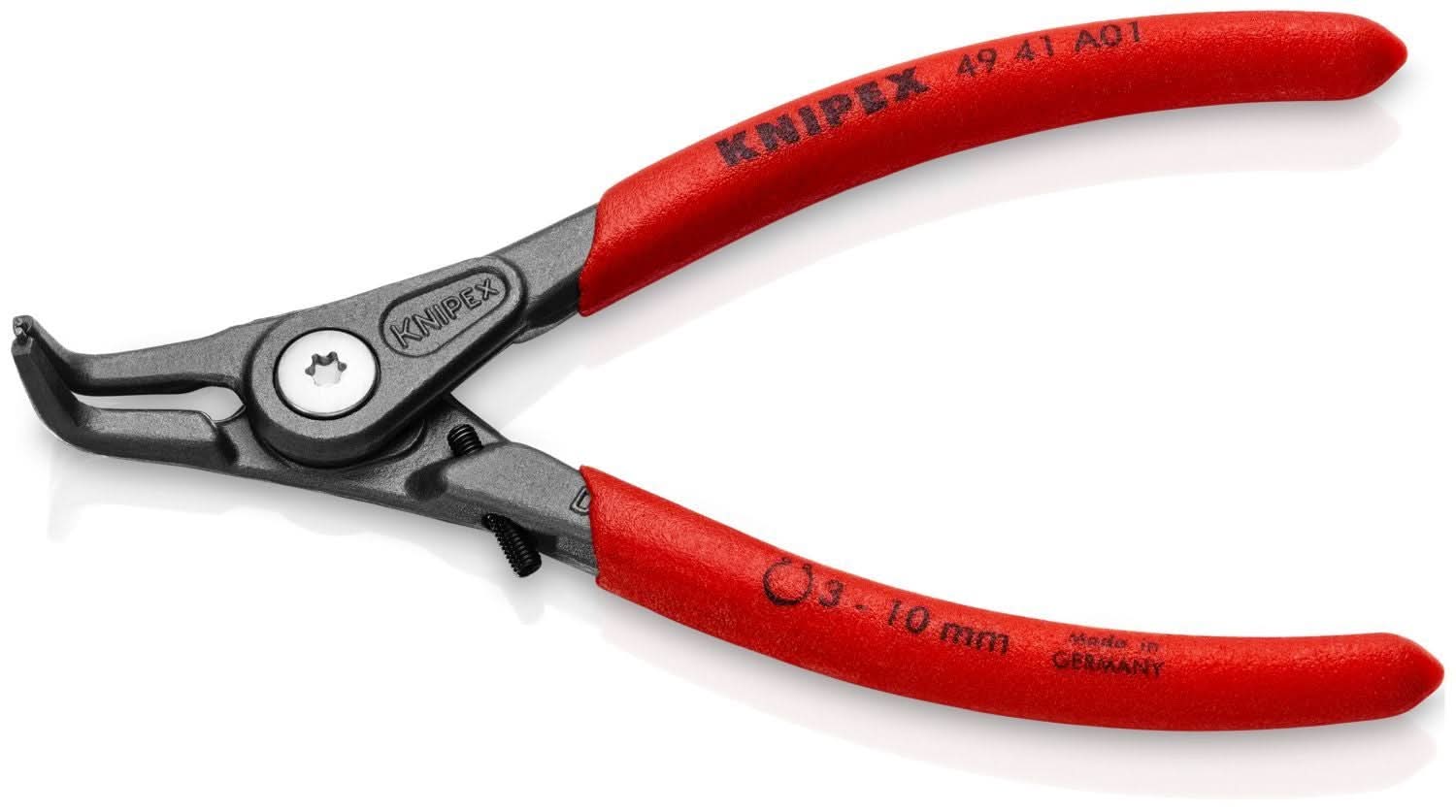 Knipex 49 41 A01 External 90&deg; Angled Precision Snap Ring Pliers-Limiter