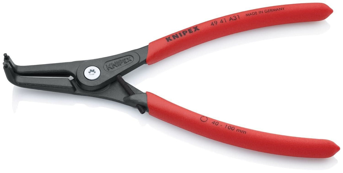 Knipex 49 41 A31 External 90&deg; Angled Precision Snap Ring Pliers-Limiter