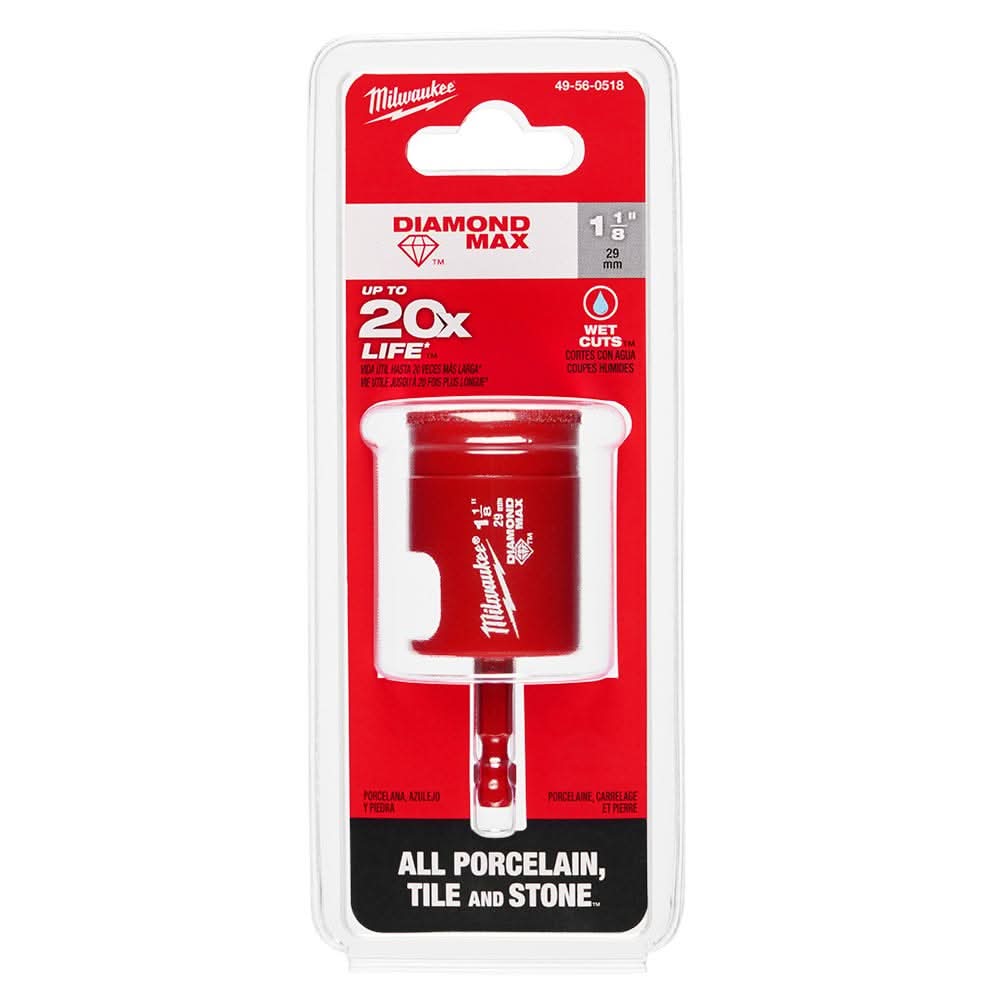 Milwaukee 49-56-0518 Milwaukee 1-1/8" Diamond Max Hole Saw Bit