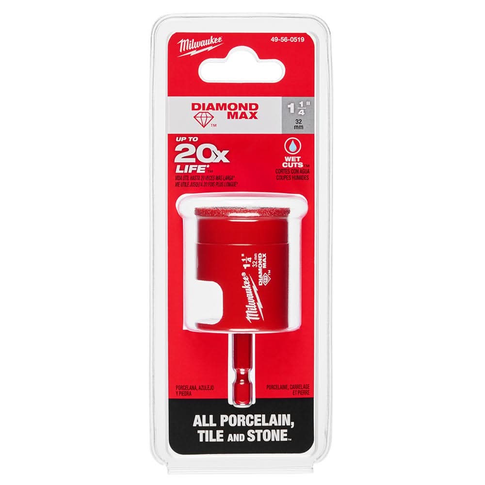 Milwaukee 49-56-0519 Milwaukee 1-1/4" Diamond Max Hole Saw Bit