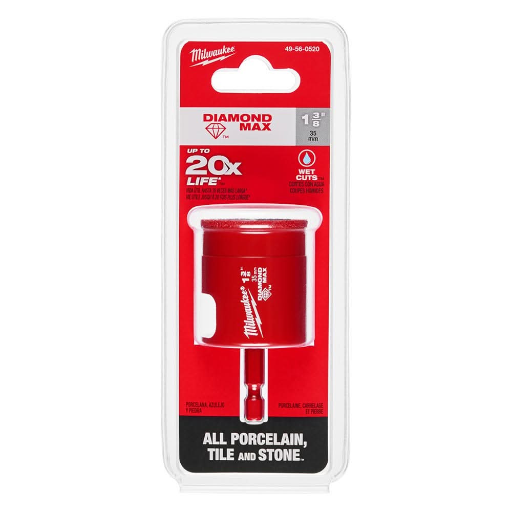 Milwaukee 49-56-0520 Milwaukee 1-3/8" Diamond Max Hole Saw Bit