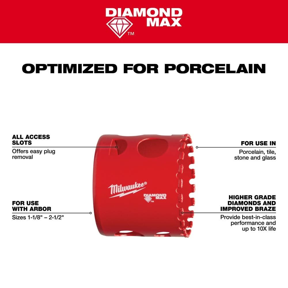 Milwaukee 49-56-5625 1-3/8" Diamond Plus Hole Saw