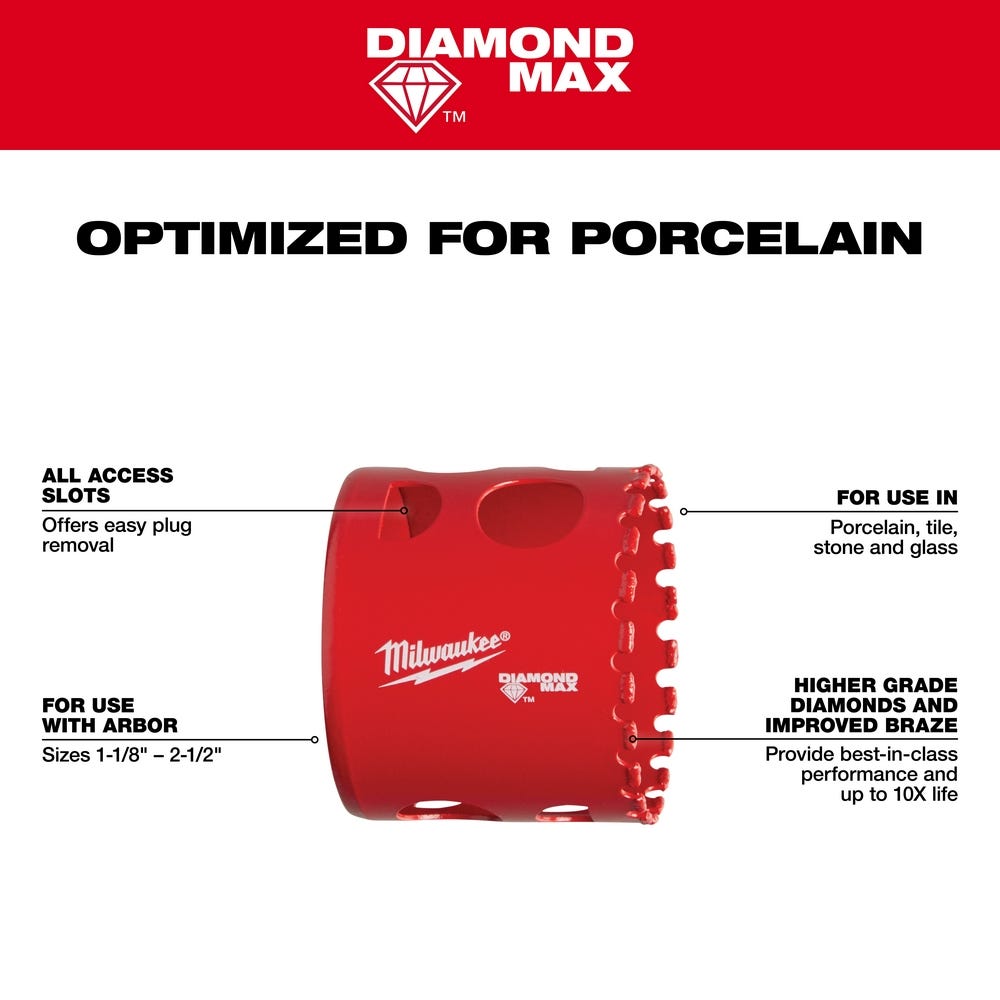 Milwaukee 49-56-5630 1-1/2" Diamond Plus Hole Saw