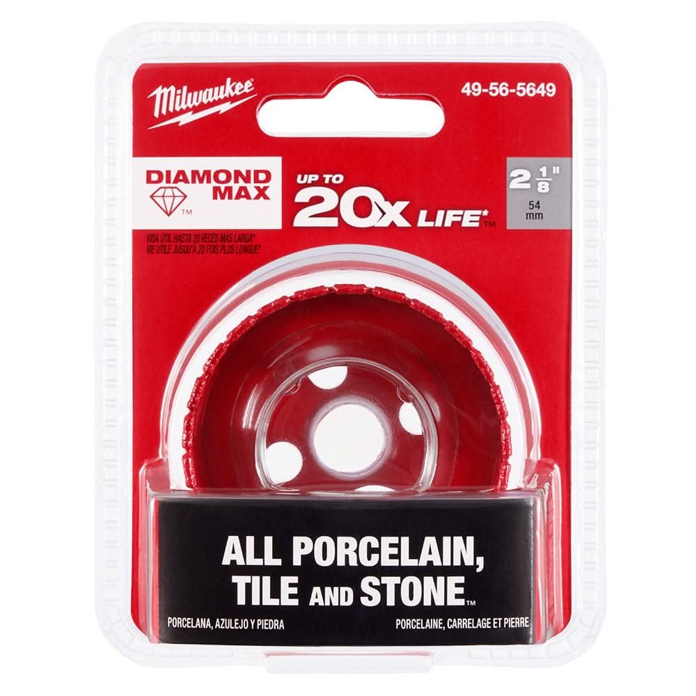 Milwaukee 49-56-5649 Milwaukee 2-1/8" Diamond Max Hole Saw