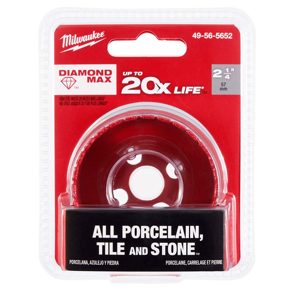 Milwaukee 49-56-5652 Milwaukee 2-1/4" Diamond Max Hole Saw