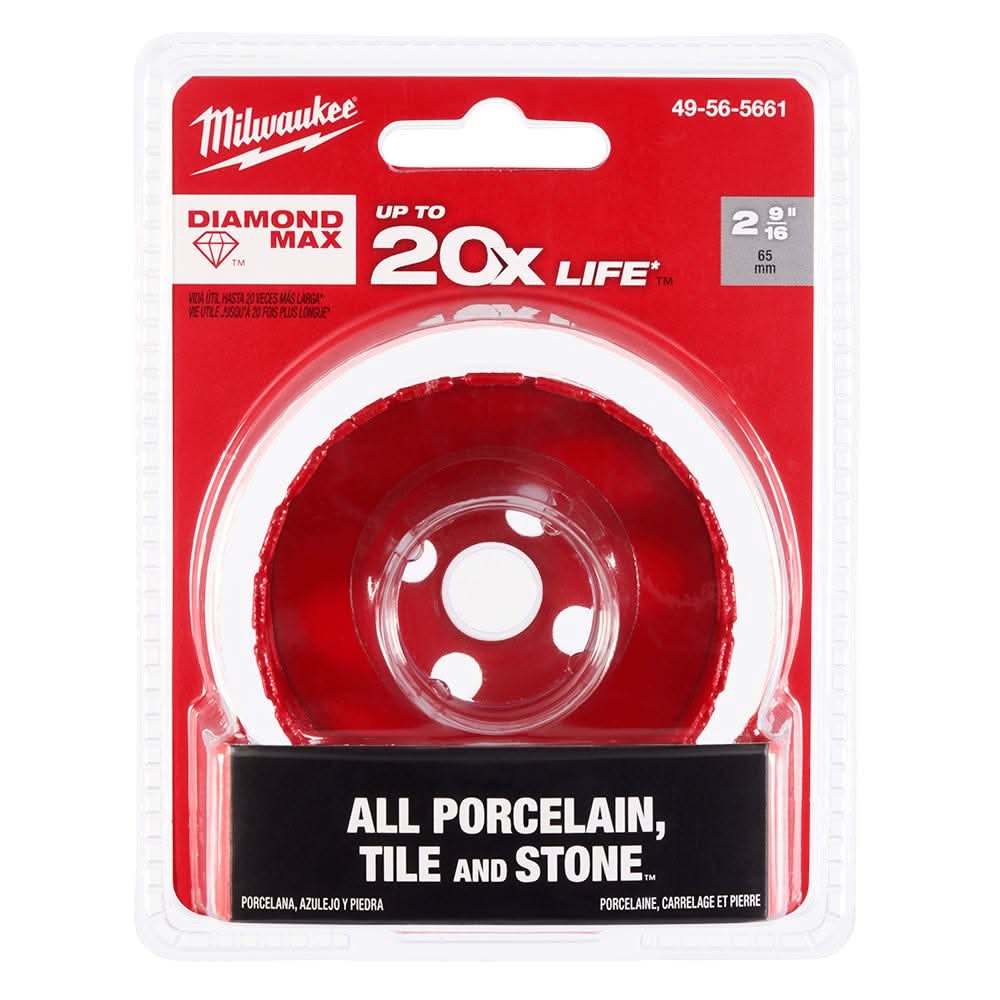 Milwaukee 49-56-5661 Milwaukee 2-9/16" Diamond Max Hole Saw