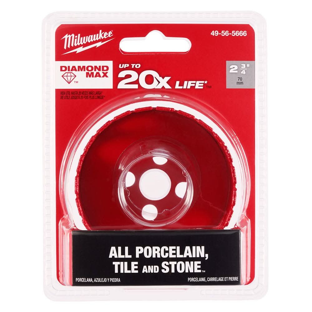 Milwaukee 49-56-5666 Milwaukee 2-3/4" Diamond Max Hole Saw