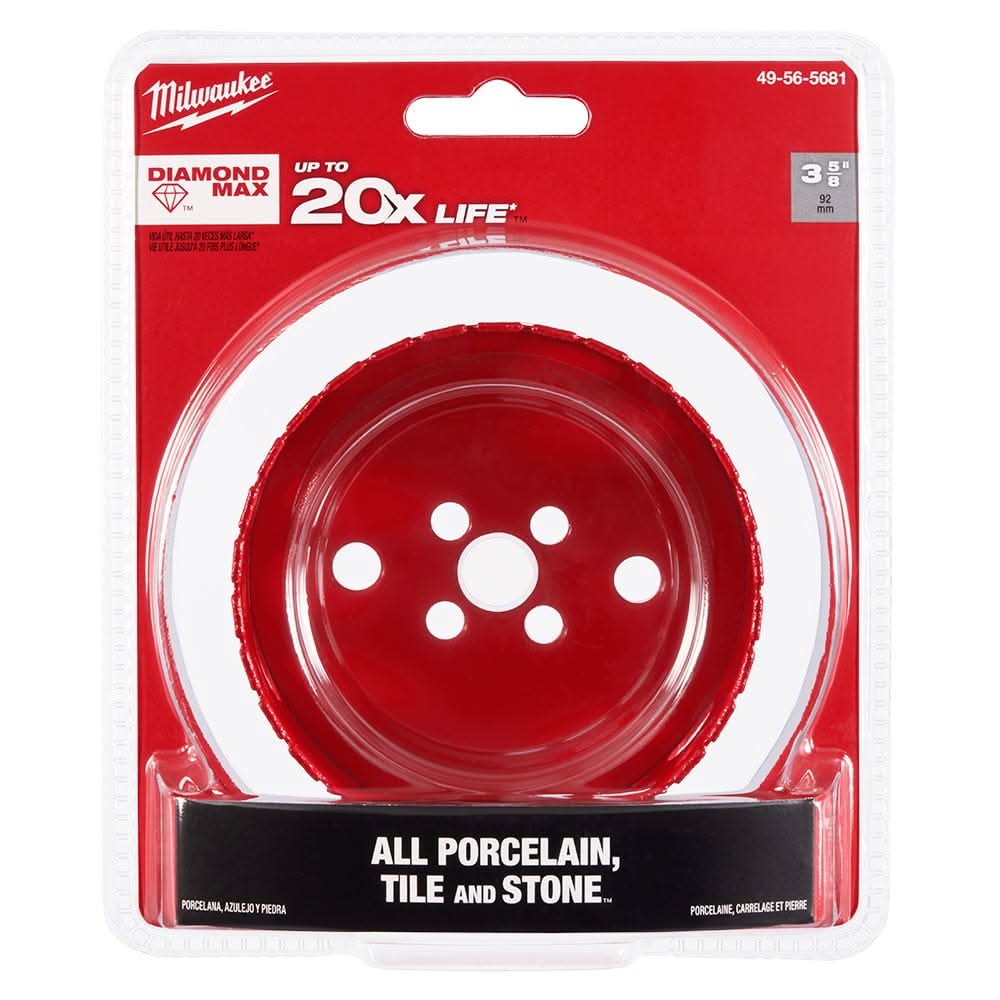 Milwaukee 49-56-5681 Milwaukee 3-5/8" Diamond Max Hole Saw