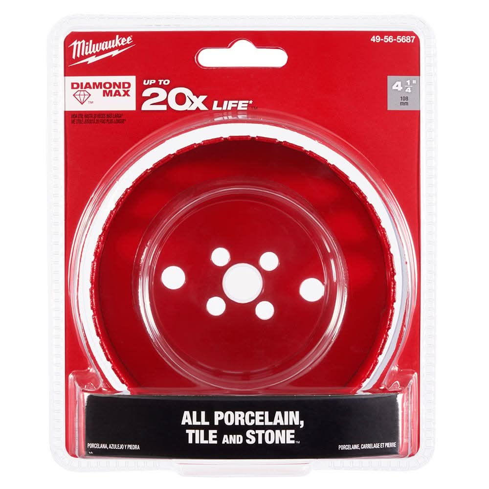 Milwaukee 49-56-5687 Milwaukee 4-1/4" Diamond Max Hole Saw