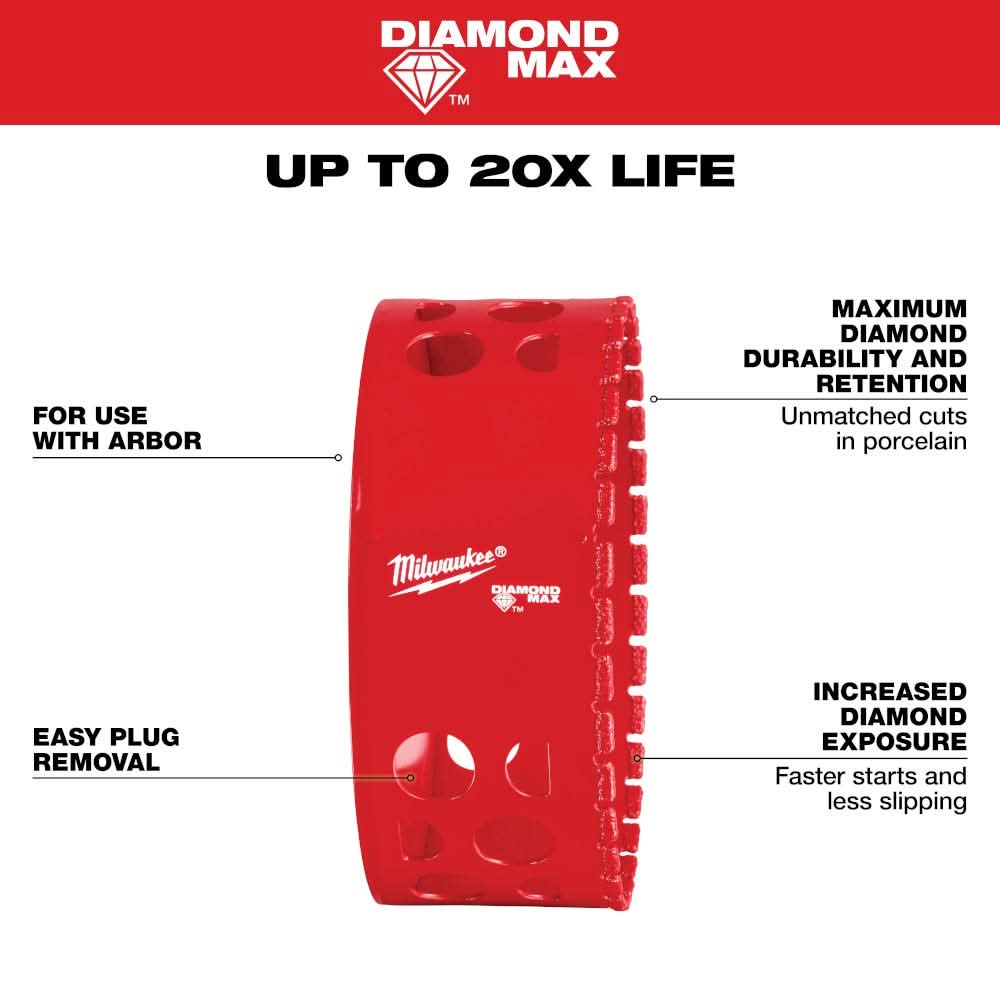 Milwaukee 49-56-5687 Milwaukee 4-1/4" Diamond Max Hole Saw