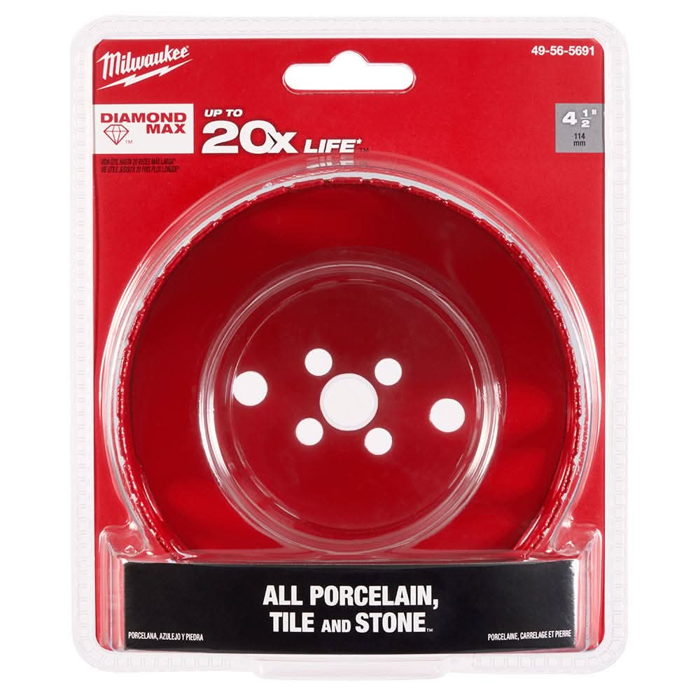 Milwaukee 49-56-5691 Milwaukee 4-1/2" Diamond Max Hole Saw