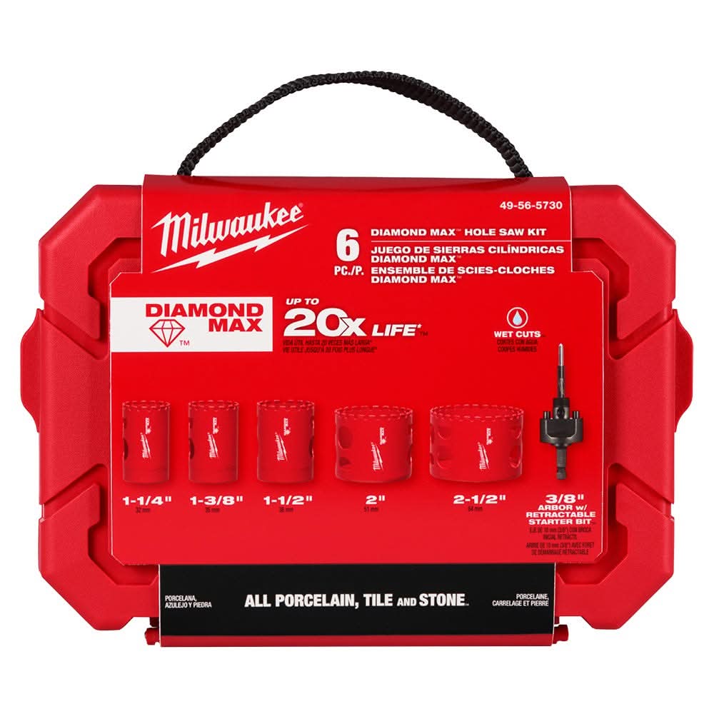 Milwaukee 49-56-5730 Milwaukee Diamond Max Hole Saw Set - 6PC