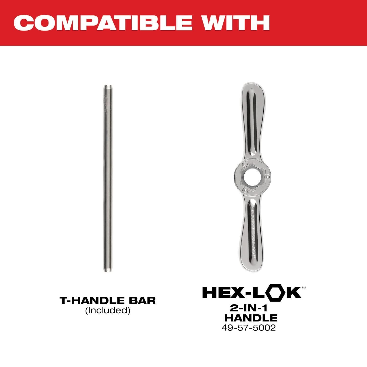 Milwaukee 49-57-5001 Tap Collet for Taps up to 1/2" & T Handle Bar