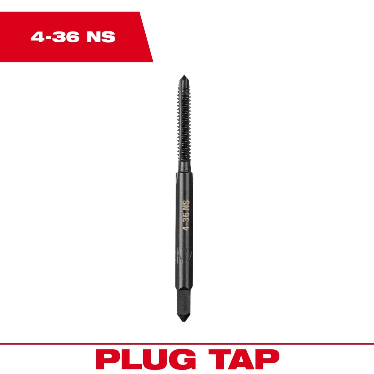 Milwaukee 49-57-5107 4-36 NS Straight Flute Plug Tap