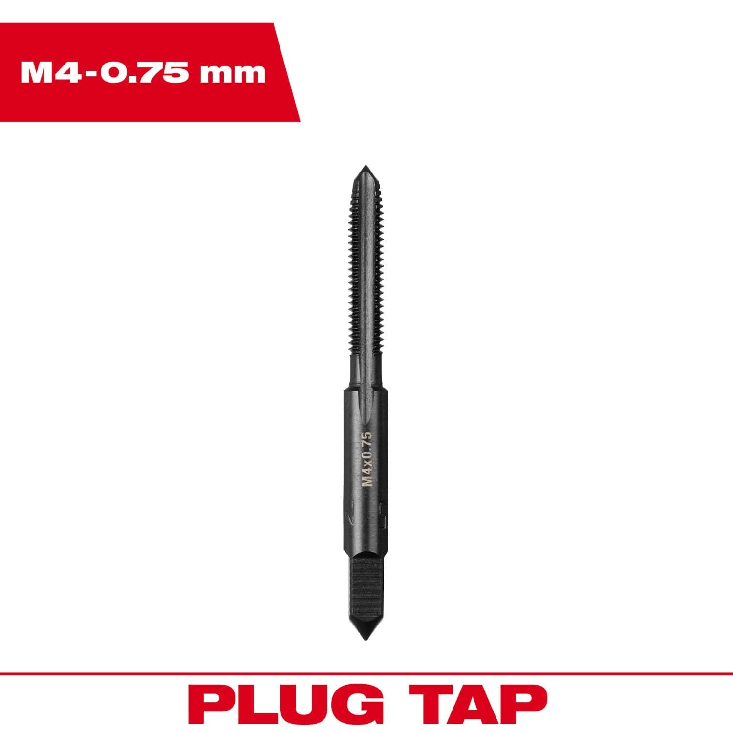 Milwaukee 49-57-5120 M4-0.75 mm Straight Flute Plug Tap