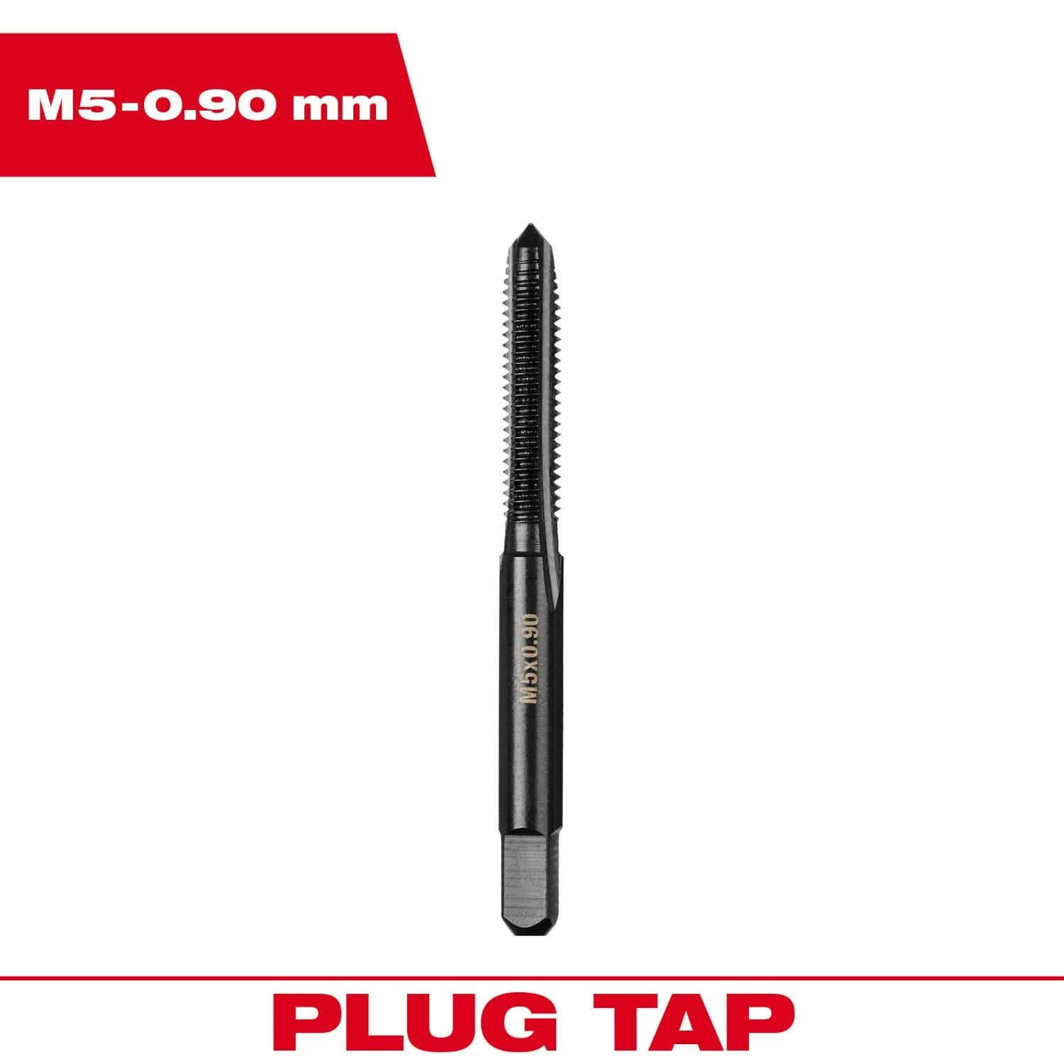Milwaukee 49-57-5128 M5-0.90 mm Straight Flute Plug Tap