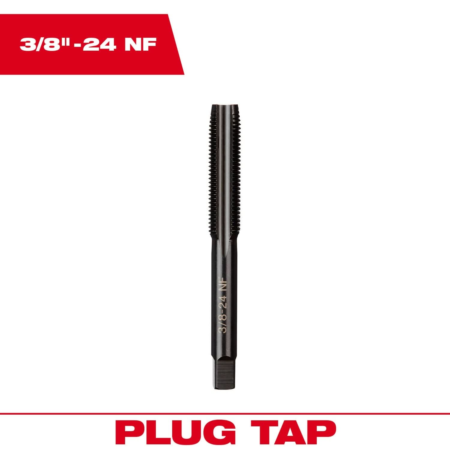 Milwaukee 49-57-5151 3/8"-24 NF Straight Flute Plug Tap