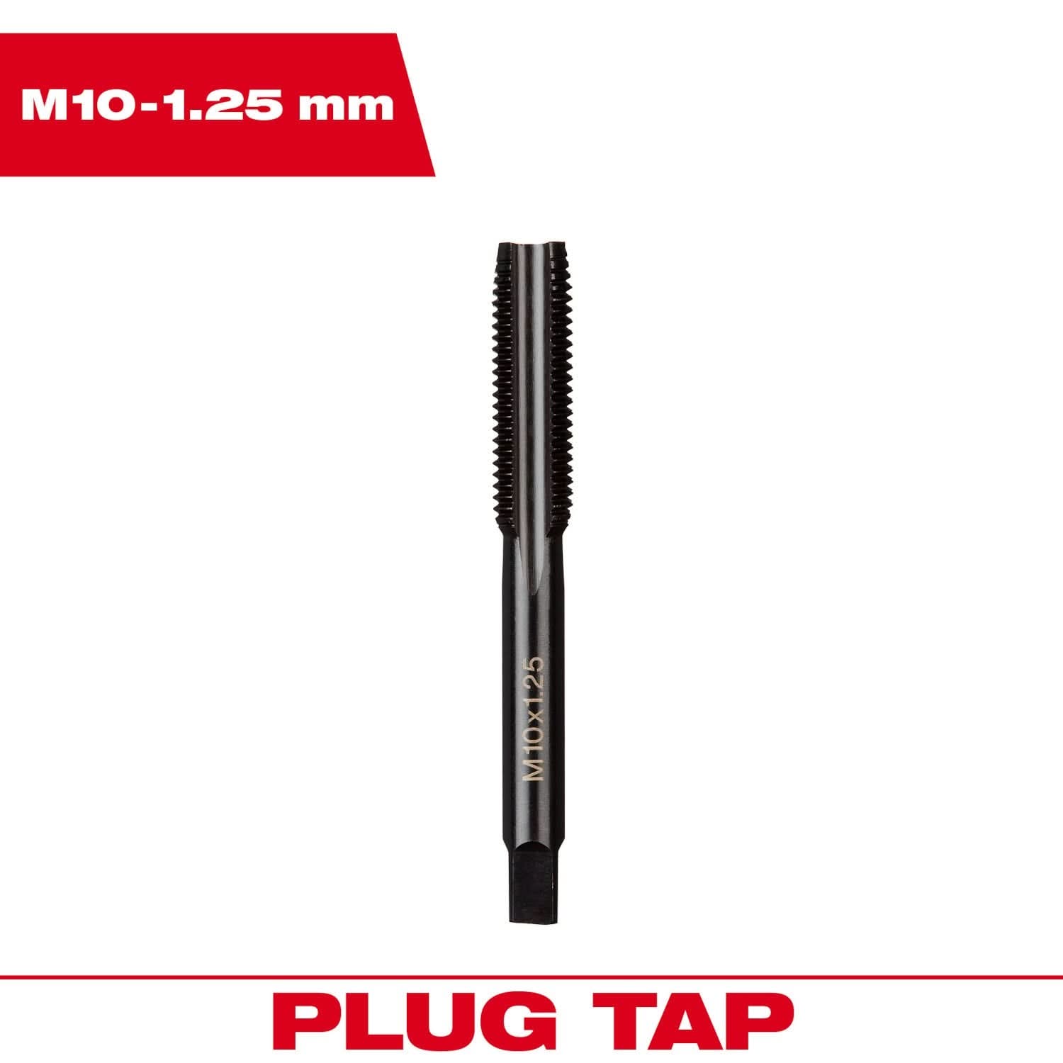 Milwaukee 49-57-5153 M10-1.25 mm Straight Flute Plug Tap