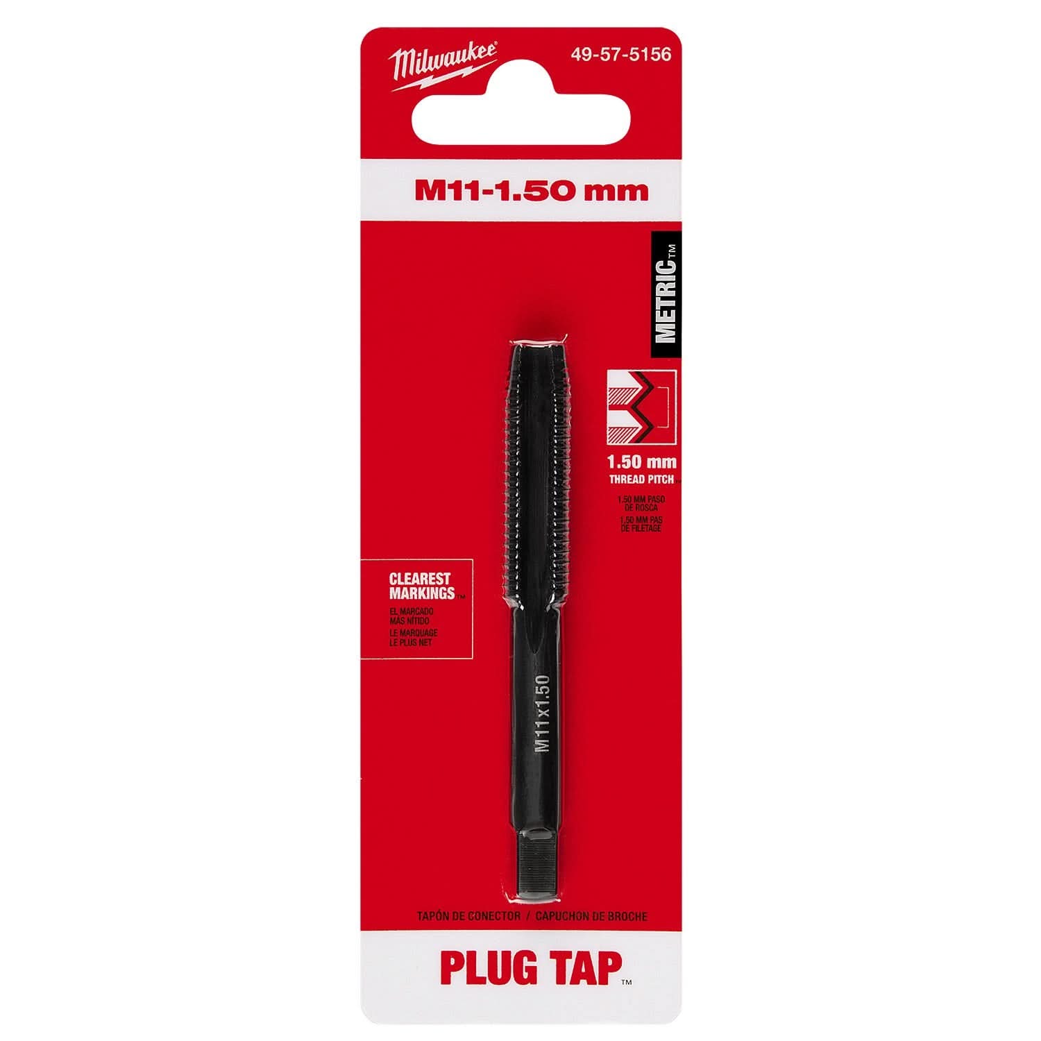 Milwaukee 49-57-5156 M11-1.50 mm Straight Flute Plug Tap