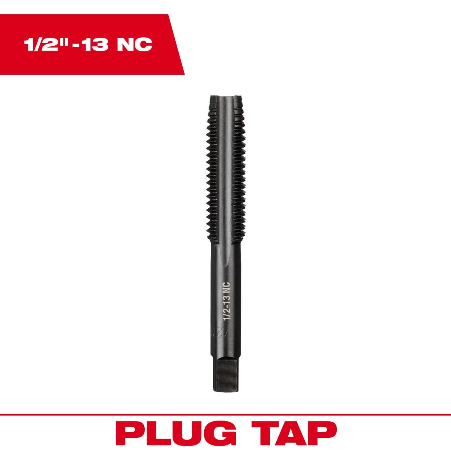 Milwaukee 49-57-5160 1/2"-13 NC Straight Flute Plug Tap