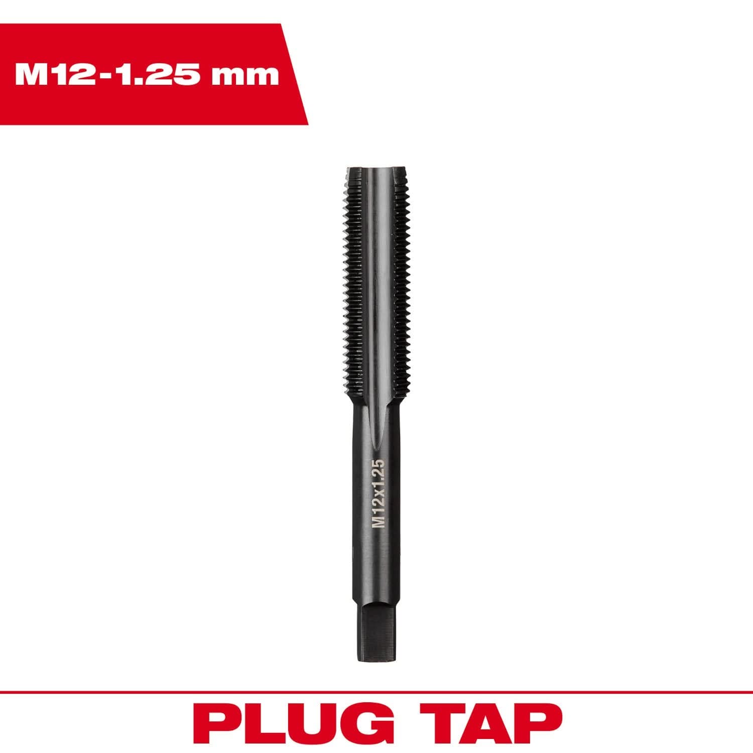 Milwaukee 49-57-5161 M12-1.25 mm Straight Flute Plug Tap