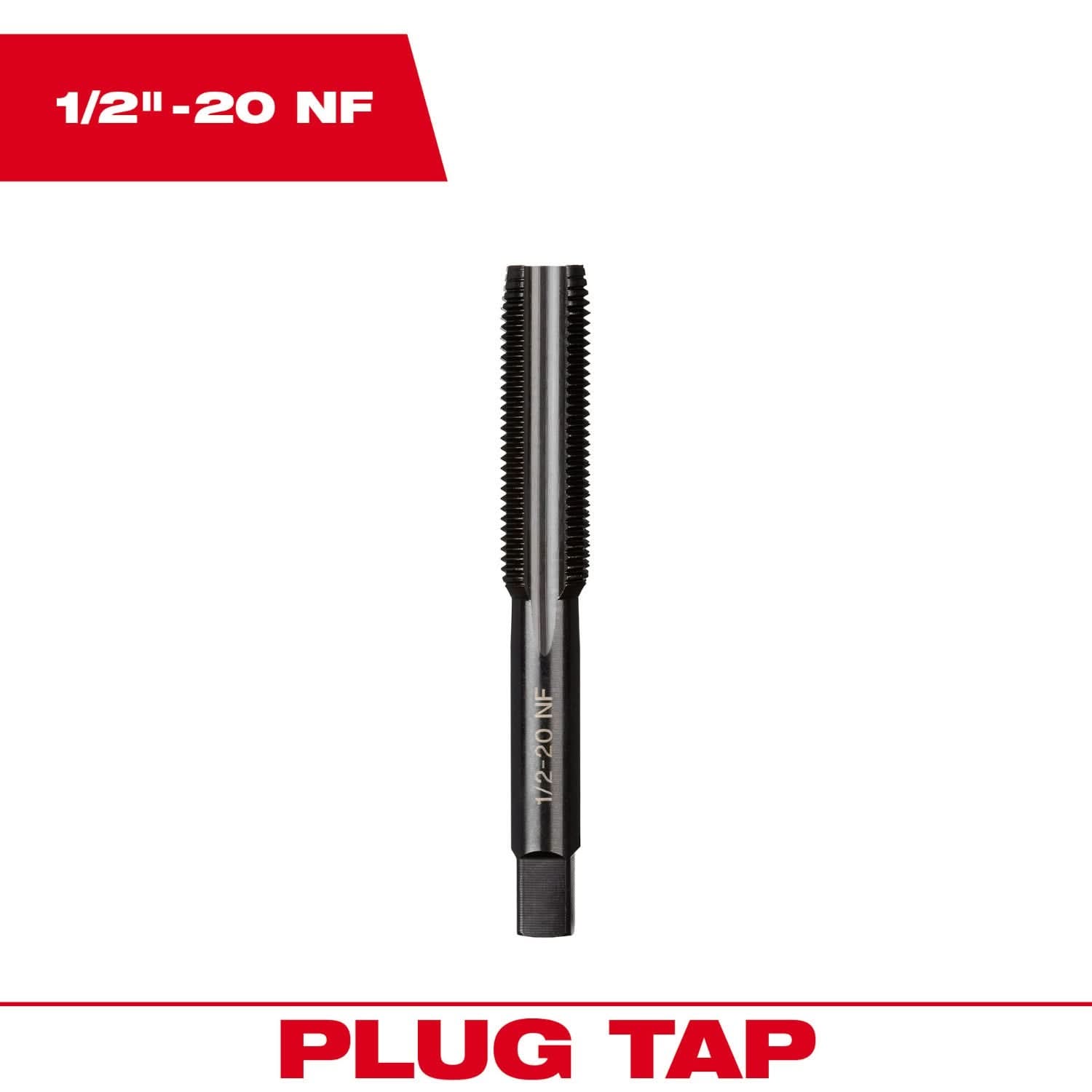 Milwaukee 49-57-5162 1/2"-20 NF Straight Flute Plug Tap
