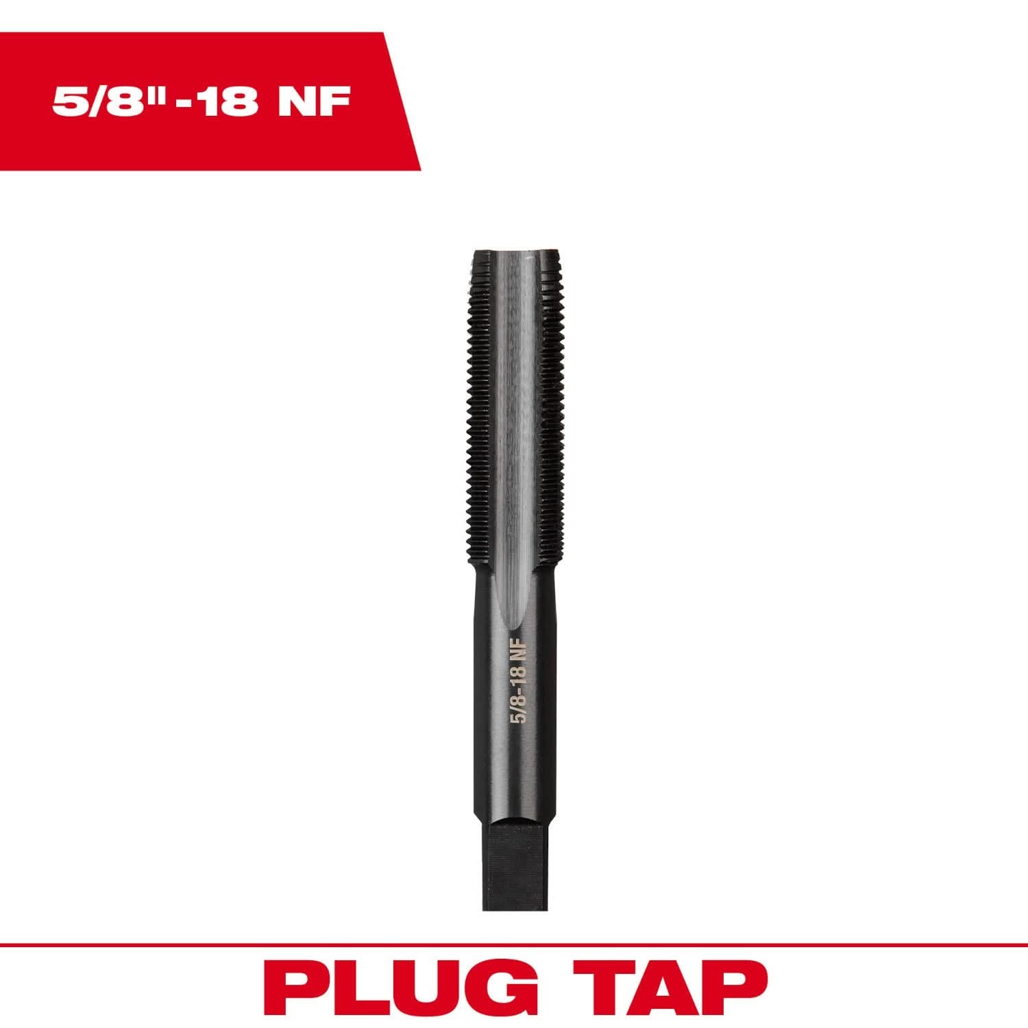Milwaukee 49-57-5171 5/8"-18 NF Straight Flute Plug Tap