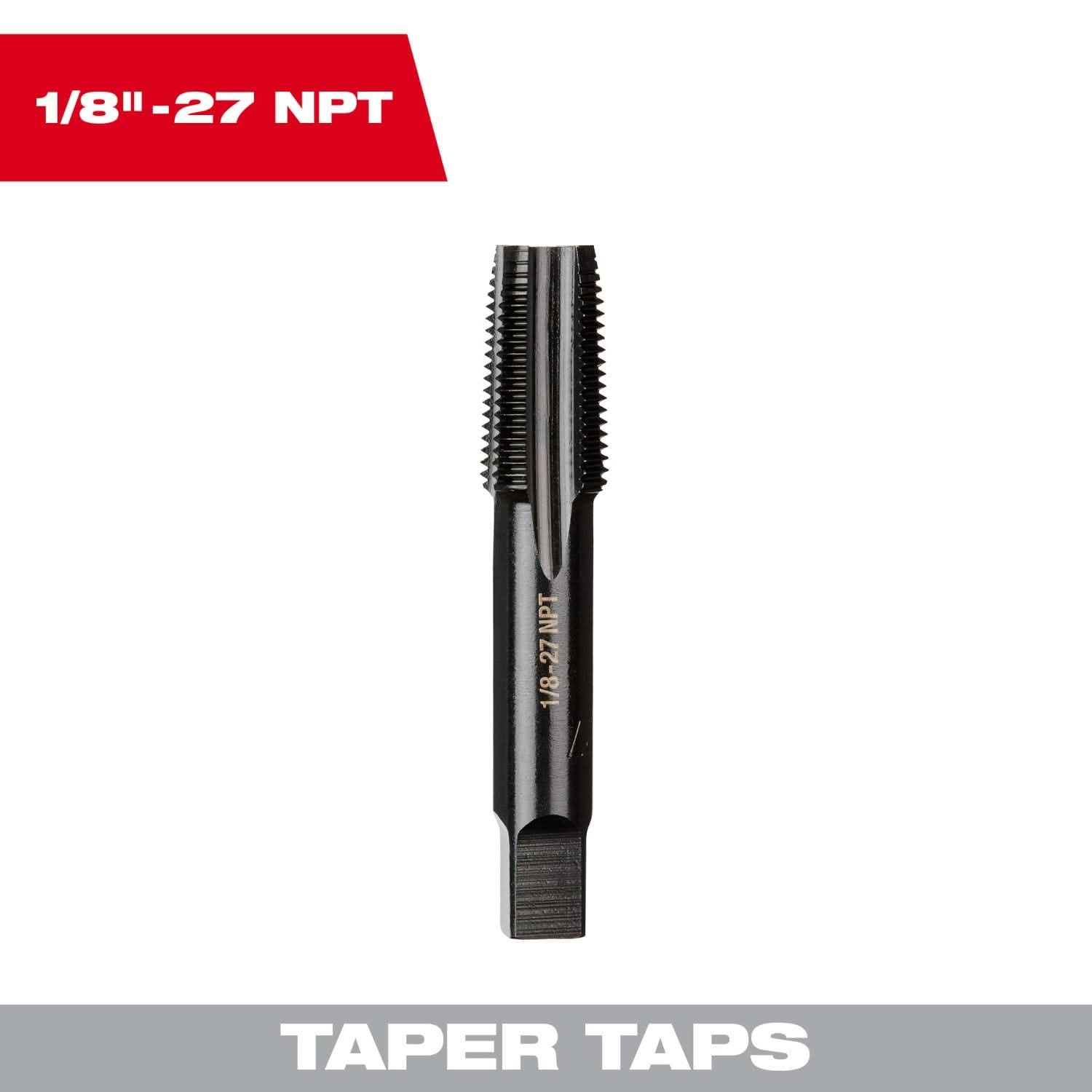 Milwaukee 49-57-5189 1/8"-27 NPT Straight Flute Taper Tap