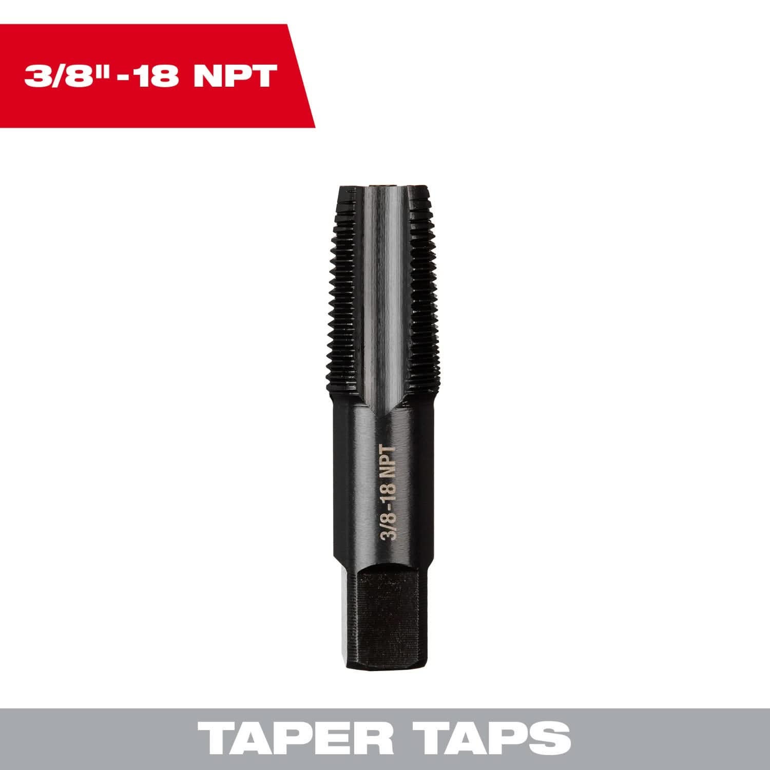 Milwaukee 49-57-5292 3/8"-18 NPT Straight Flute Taper Tap