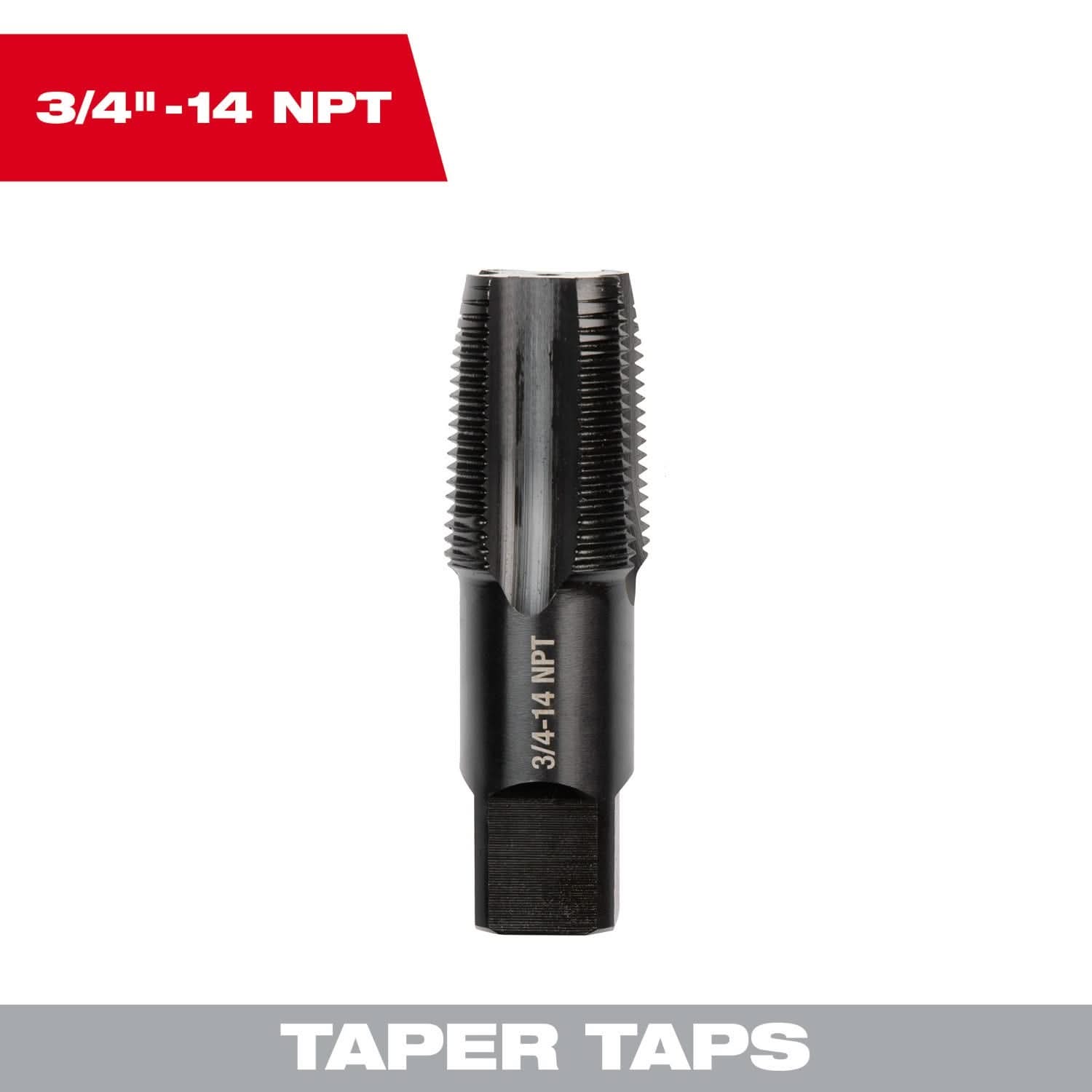 Milwaukee 49-57-5294 3/4"-14 NPT Straight Flute Taper Tap