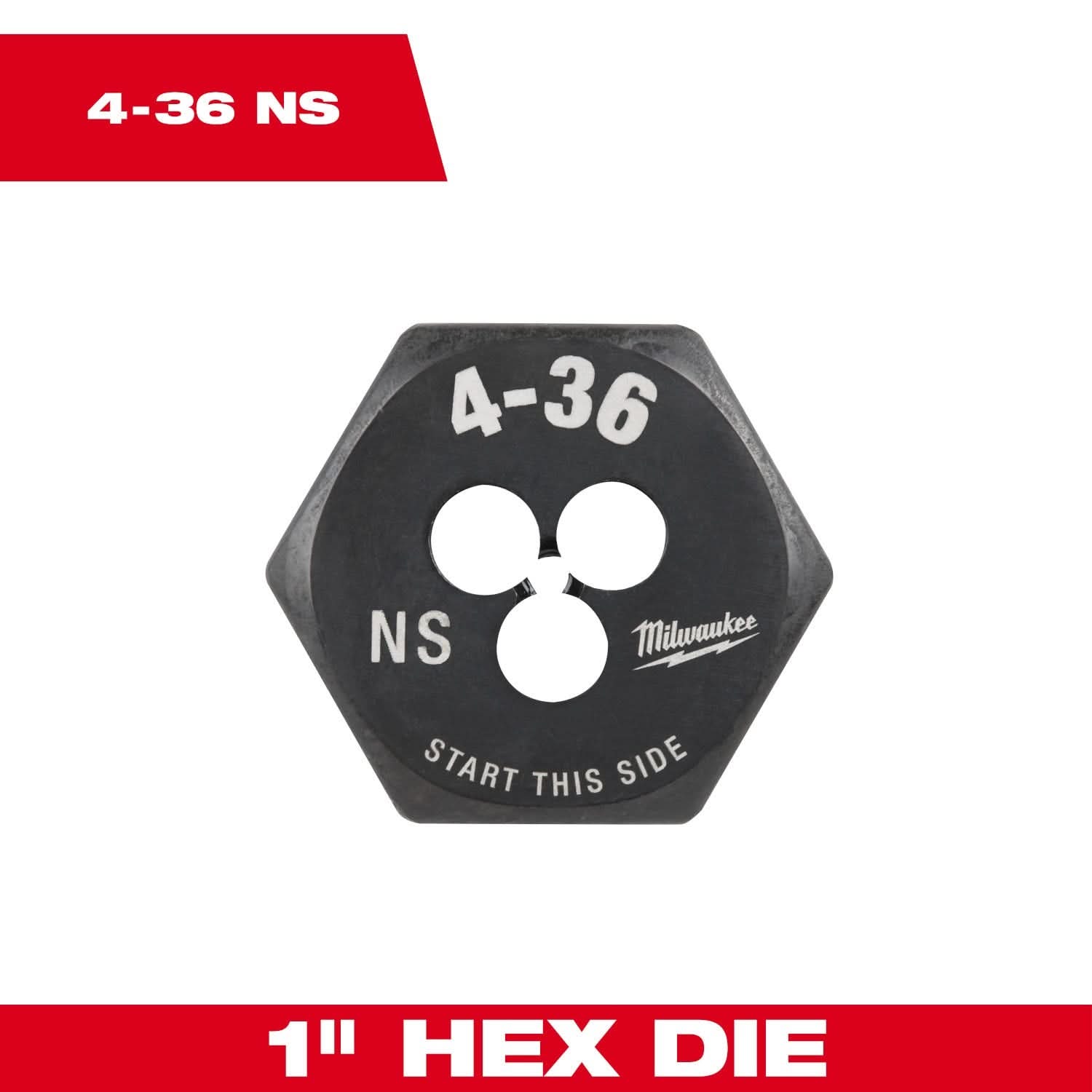 Milwaukee 49-57-5307 4-36 NS 1-Inch Hex Threading Die