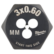 Milwaukee 49-57-5310 M3-0.60 mm 1-Inch Hex Threading Die