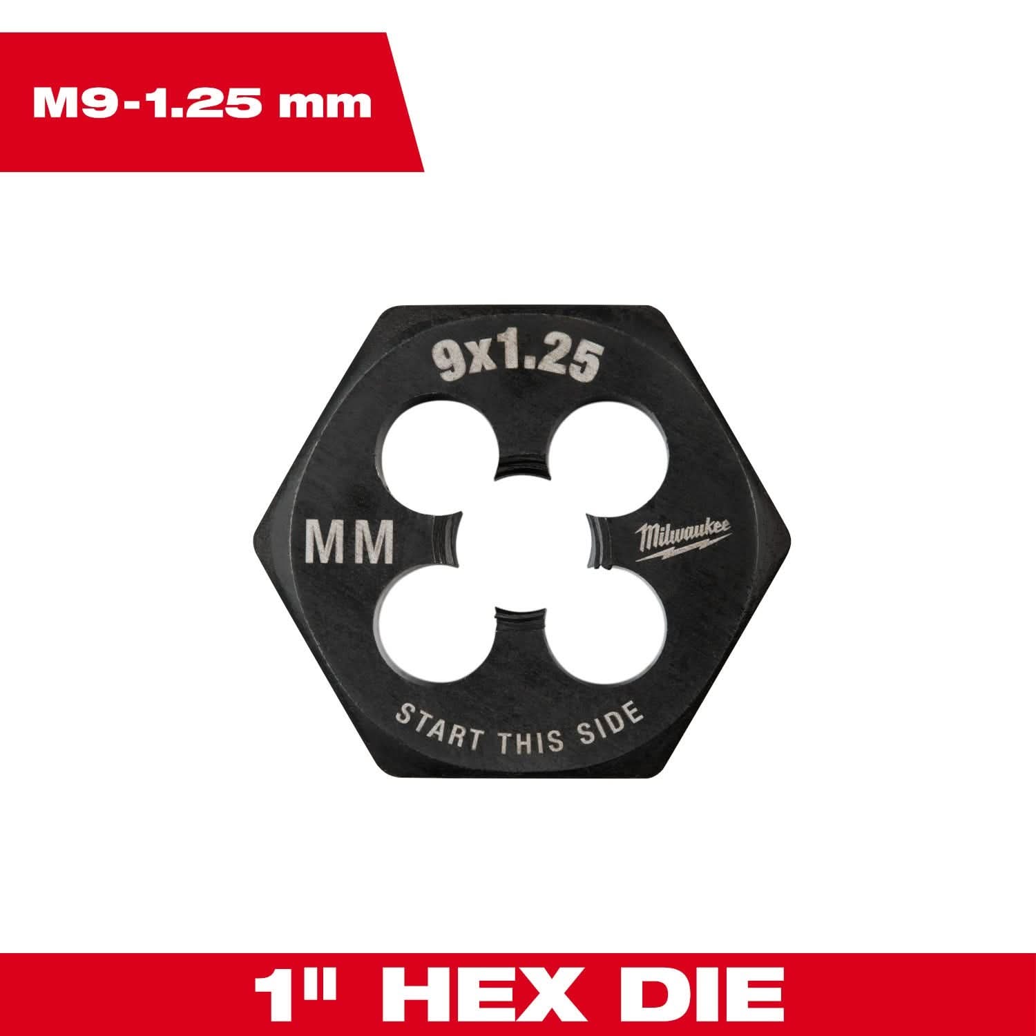 Milwaukee 49-57-5347 M9-1.25 mm 1-Inch Hex Threading Die