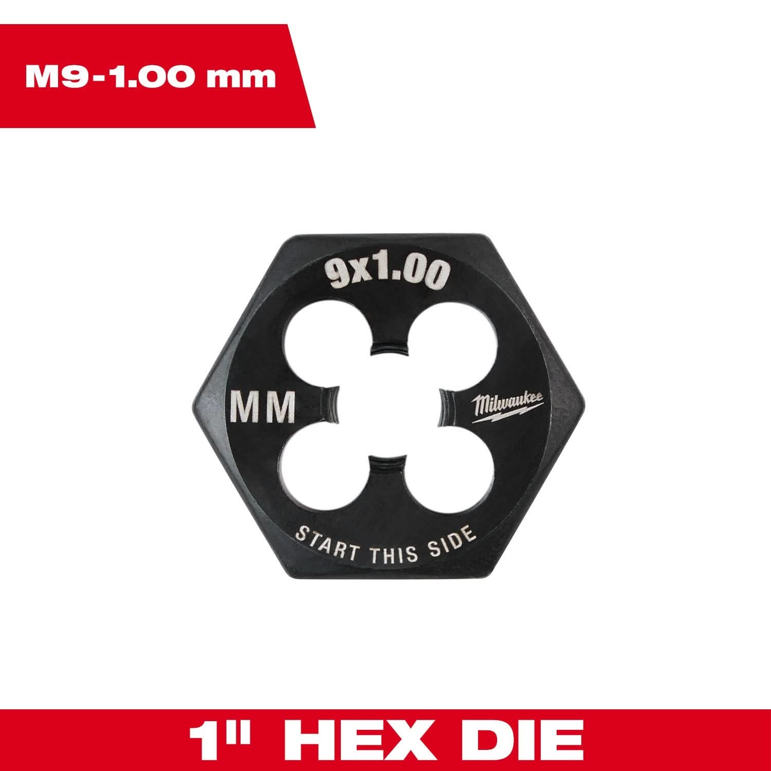 Milwaukee 49-57-5349 M9-1.00 mm 1-Inch Hex Threading Die