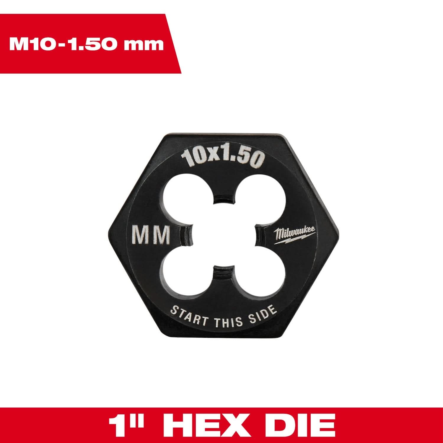 Milwaukee 49-57-5352 M10-1.50 mm 1-Inch Hex Threading Die